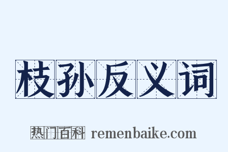 枝孙反义词是什么意思的图片